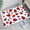Crystal Velvet Seven Spots Ladybug Print Area Carpet Bedroom Living Room Home Decorative Floor Mat Anti-Slip Mat