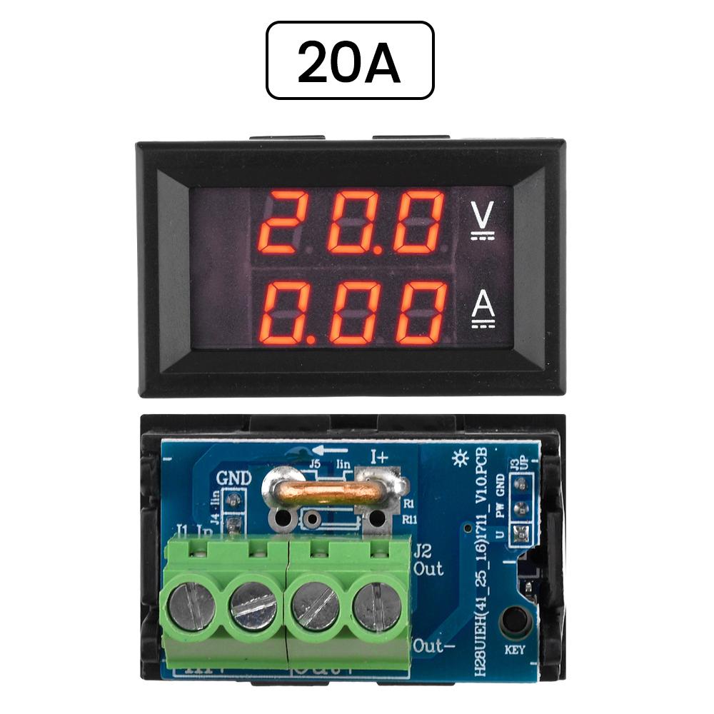 DC7V~100V 20A 50A Voltage Ammeter LED Digital Display High Precision Voltmeter Real Time Monitoring Electrical Instruments