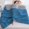 Summer Cool Ice Silk Quilt Washable Soft Blanket With Solid Color Printing Bedroom Air Conditioning Cooling Thin Comforter Quilt