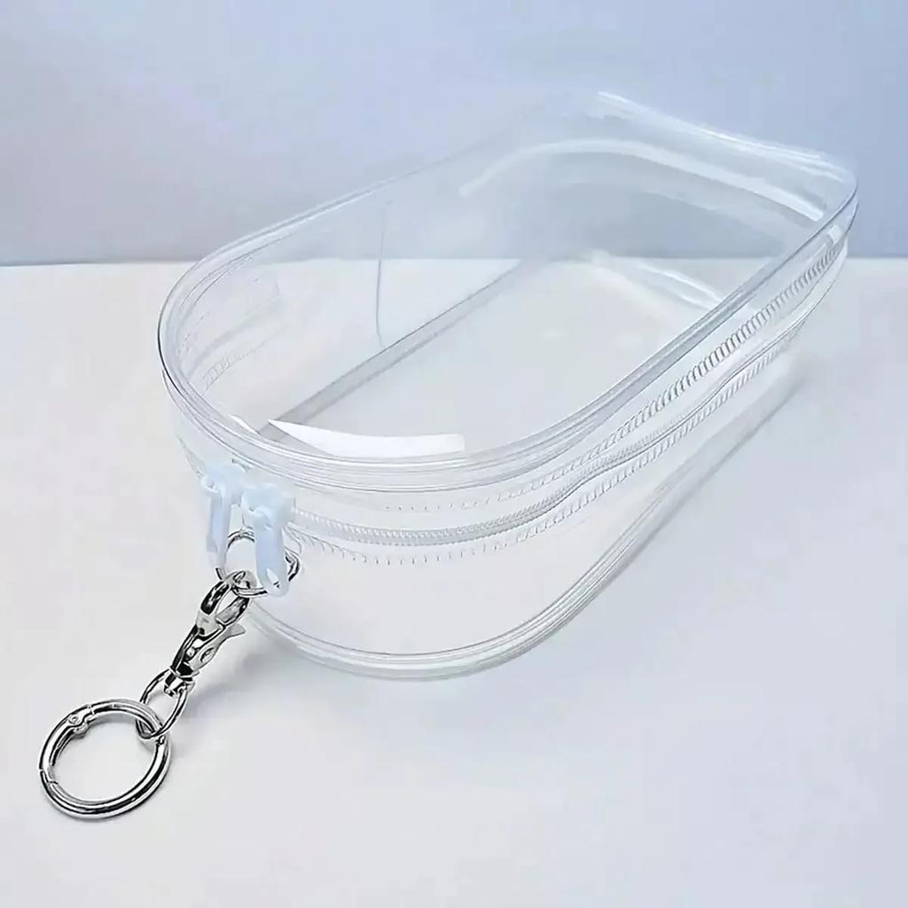 Colorful Transparent Protector Case Organizer Box For 17Cm Plush Dolls Outdoor Display Bag With Keychain Doll Accessories