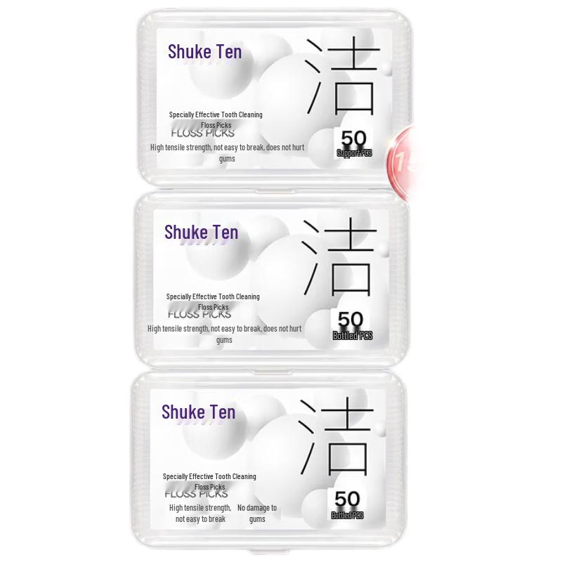 

Shuke Flat Line Dental Floss Picks, 50-Count (3-Pack)