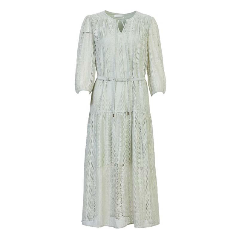 ELLASSAY Women's French Hollow Lightweight Midi Tea Dress