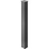 Mailbox Post, 43\" High Mailbox Stand, Black Powder-Coated Mail Box Post Kit, Q235 Steel Post Stand Surface Mount Post for Sidewalk and Street