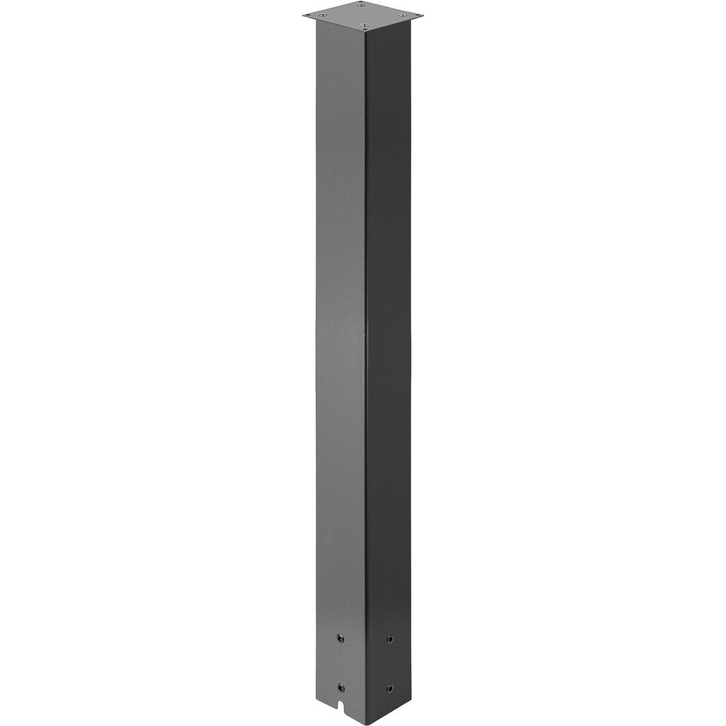 Mailbox Post, 43\" High Mailbox Stand, Black Powder-Coated Mail Box Post Kit, Q235 Steel Post Stand Surface Mount Post for Sidewalk and Street