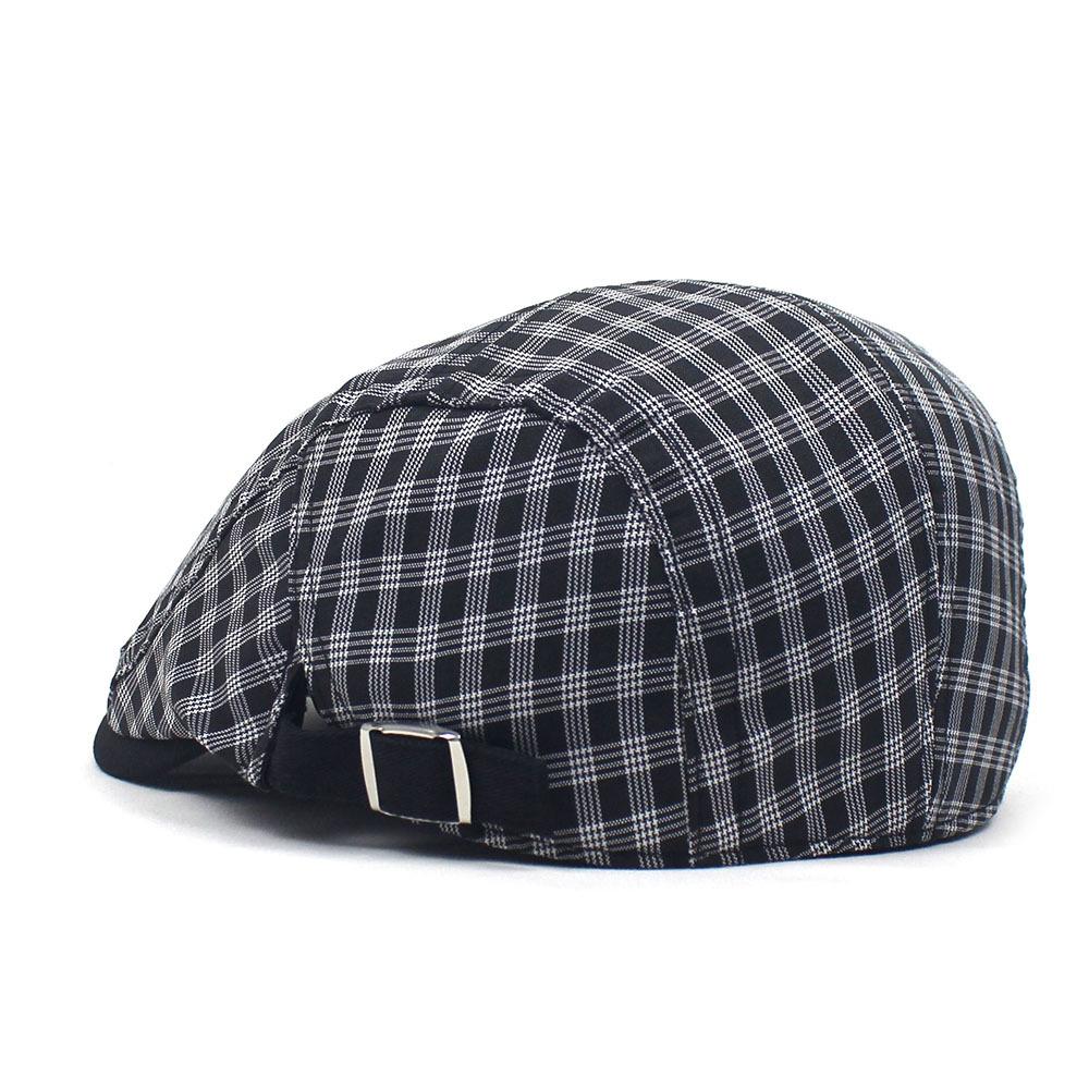 British retro style plaid beret women's autumn and winter casual hat men's forward hat cotton cap women