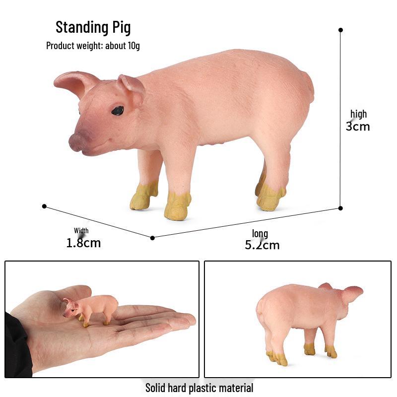 Realistic Miniature Pig Sow Figurine Toy Animal Model Ornament