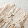 Lace collar nightdress women's spring and autumn summer long-sleeved pure cotton gauze thin sweet princess style home dress can be worn outside