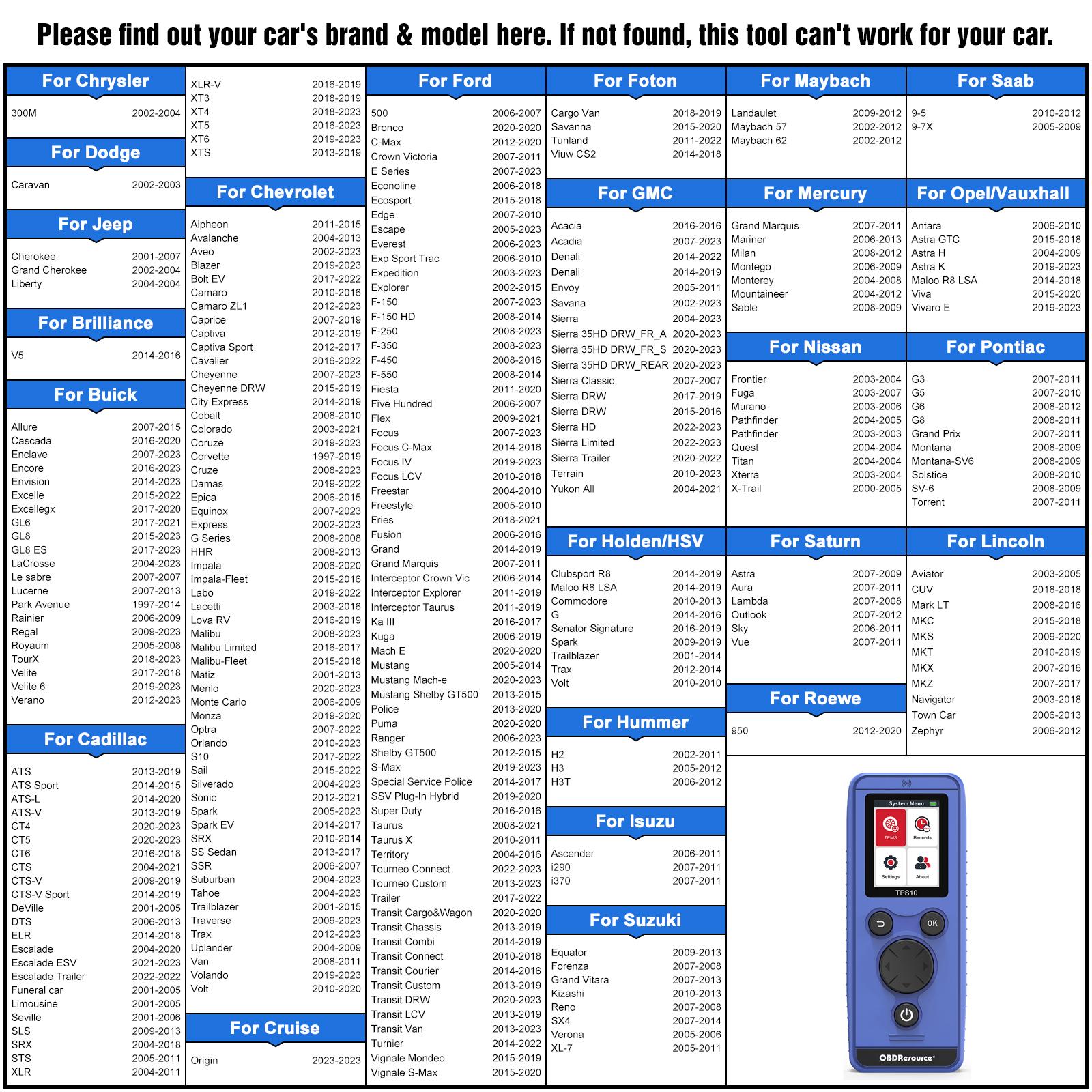 Car TPMS Relearn Tool Super EL50448