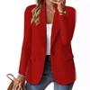 2024 WISH Women's Autumn Long Sleeve Solid Cardigan Blazer