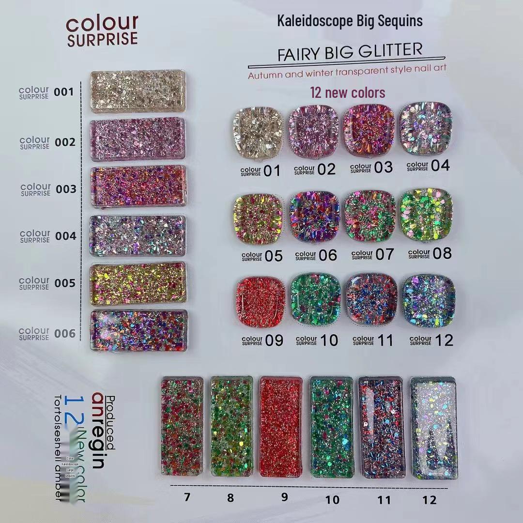 

Гель для ногтей с блестками «Аврора» из дробленого бриллианта: Перламутровая мерцающая пудра, Популярный светотерапевтический гель, Эффект калейдоскопа