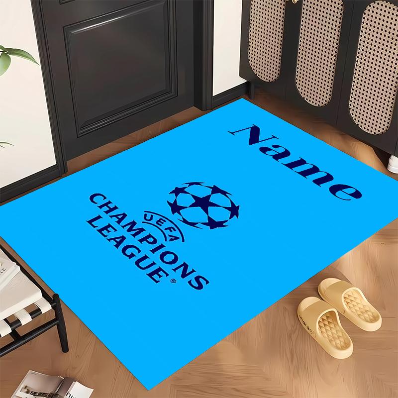 UEFA Champions (1) Personalized Name Office Carpet Stylish Decor for Living Room Bedroom Kitchen