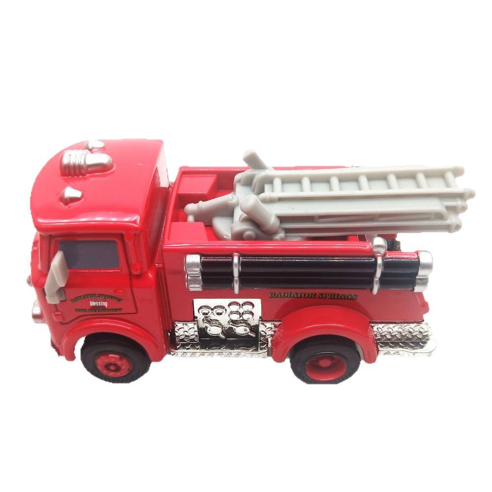 Authentic McQueen & Mater Alloy Racing Cars for Kids - Fire Engine & Little Red Models