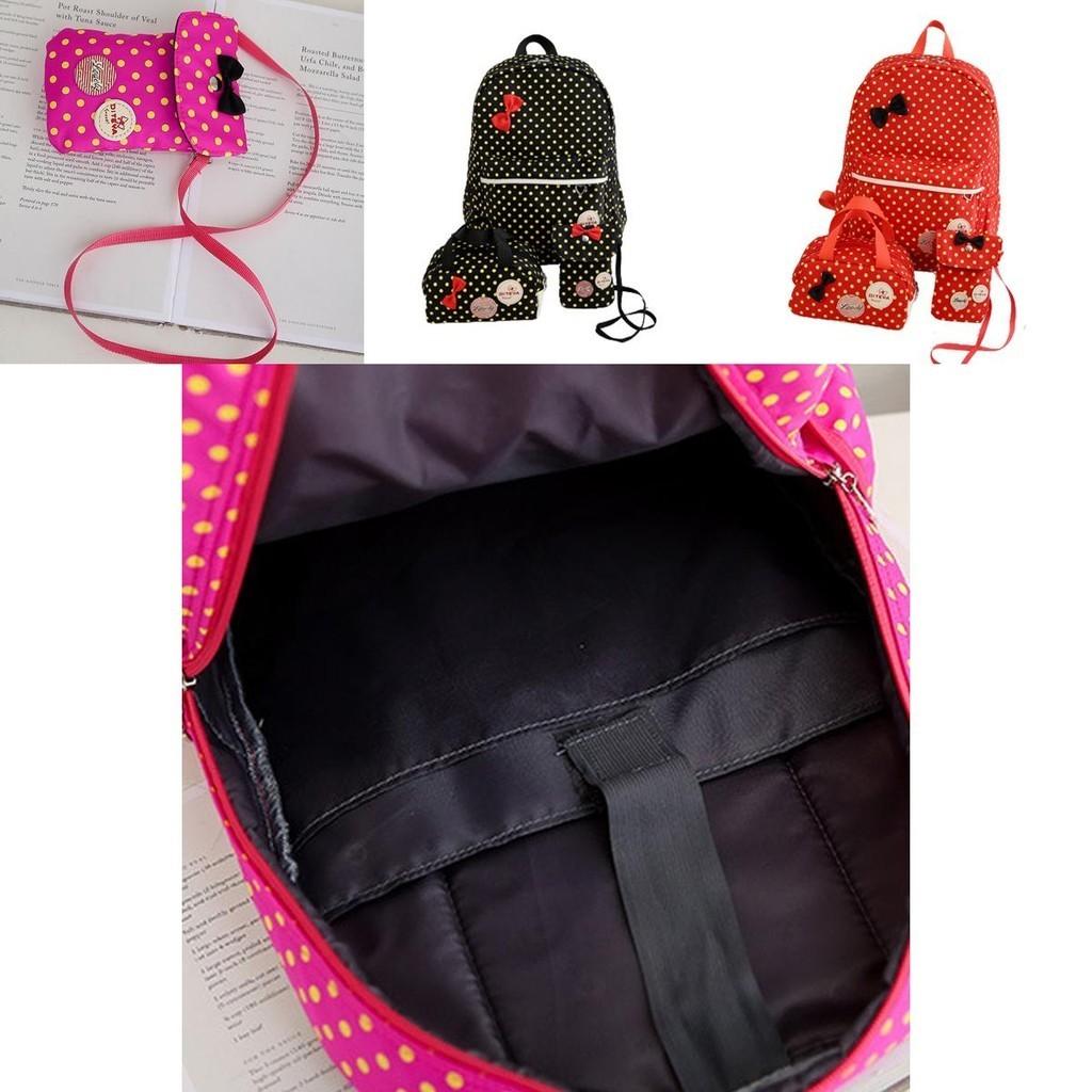Simple And Artistic 3pcs/set Backpack For Middle School Including Lunch Box And Shoulder Bag