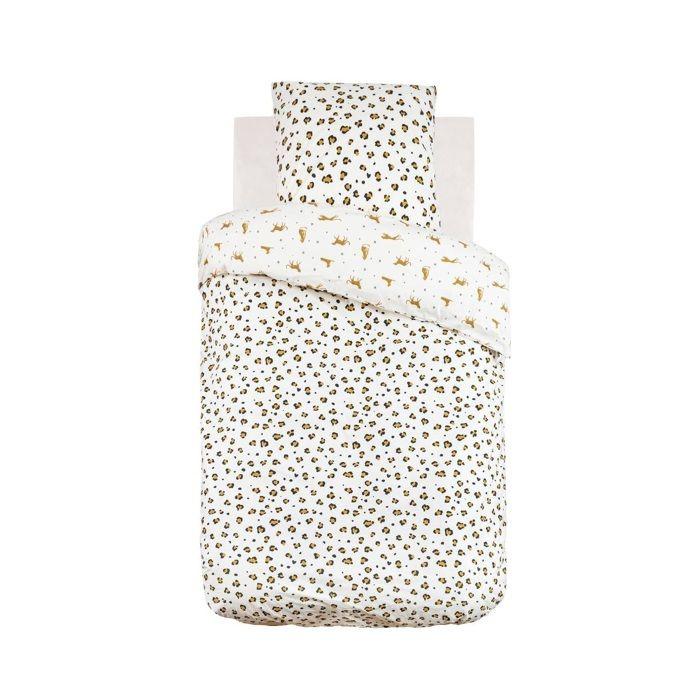 Housse De Couette - Leopard - 140 X 200 Cm - 1 Taie - 100% Coton - Reversible