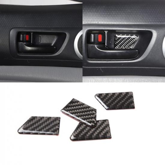 Carbon Fiber Interior Door Handle Bowl Cover Trim For Toyota Tacoma 2011-2015
