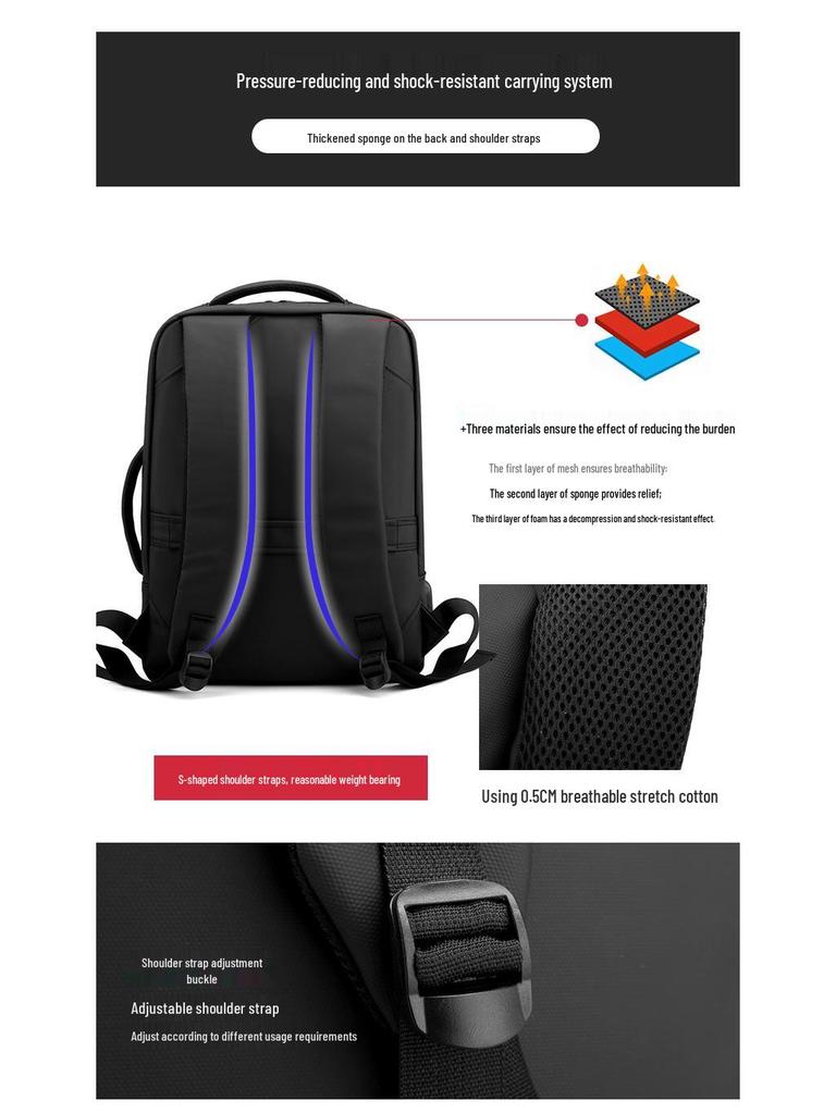 Men's Backpack - New Style Travel Bag, Casual Outdoor Student Gift