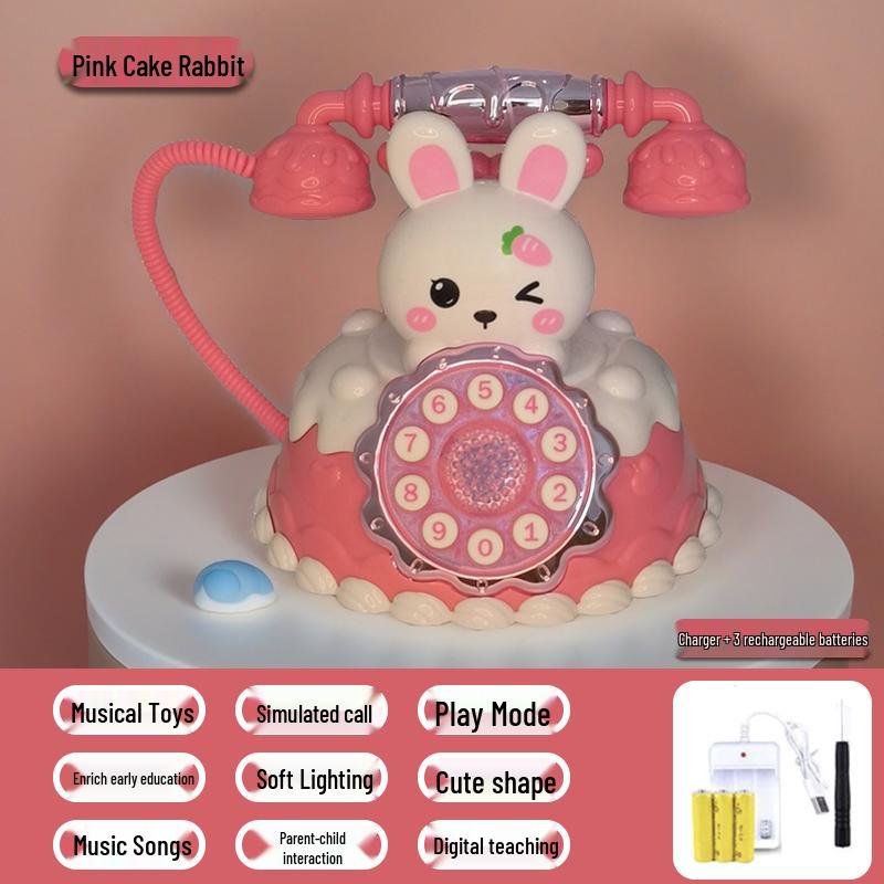Musical Toy Phone for Early Childhood Development - Simulated Landline for Boys & Girls