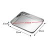 Stainless Steel Food Fruit Storage Trays Rectangle Cake Bread Dish Steamed Sausage Barbecue Pan Restaurant Kitchen Baking Plates