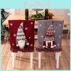 Holiday Santa Claus Gnome Chair Protector With Creative Figure For Christmas Party Decor