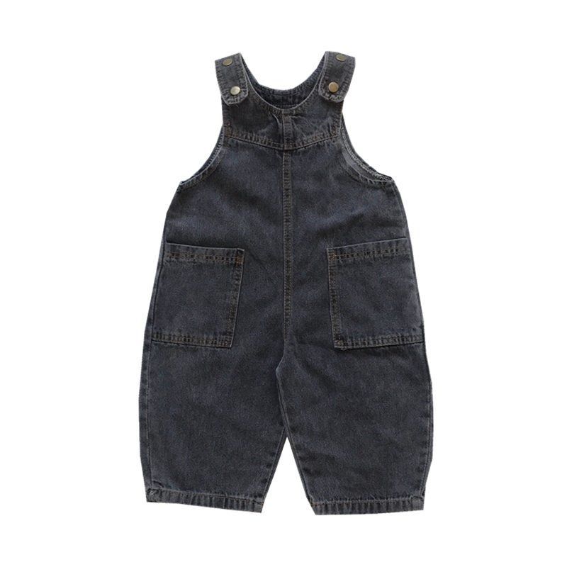 Letní Dětské Džíny Kalhoty Jarní Dívčí Kluci Retro Měkký Denim Overal Baby Kid Roztomilý overal