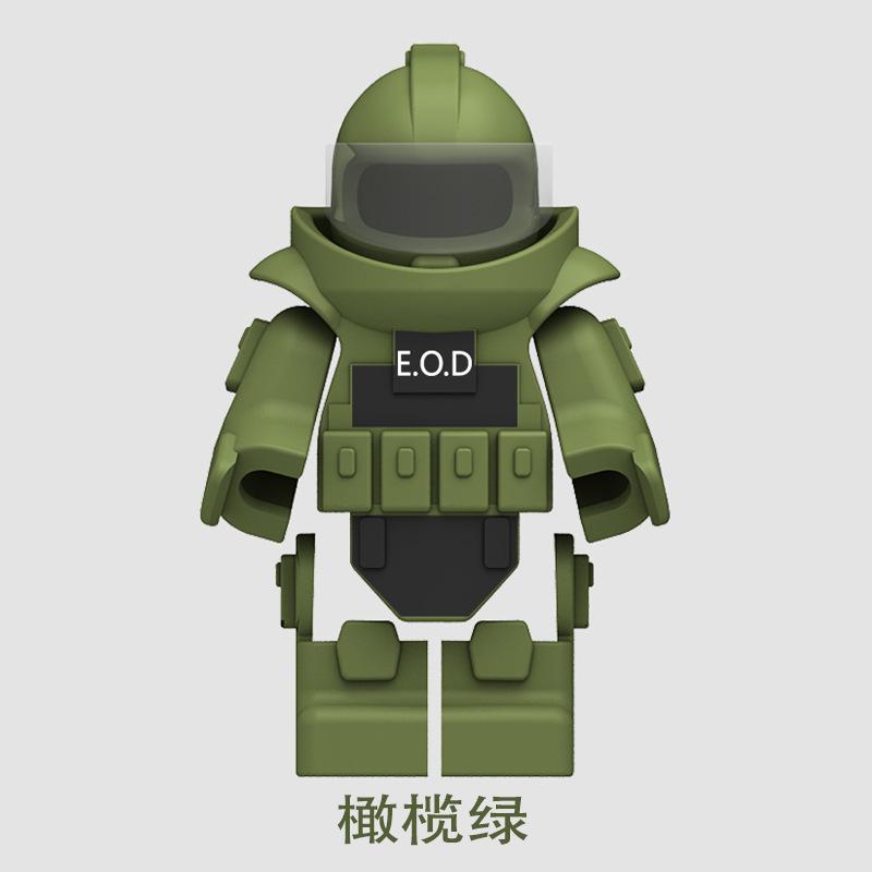 Doll Scene With Anti-Aircraft Maxine Anti-Aircraft Heavy Machine Gun Mortar Assembly Building Block
