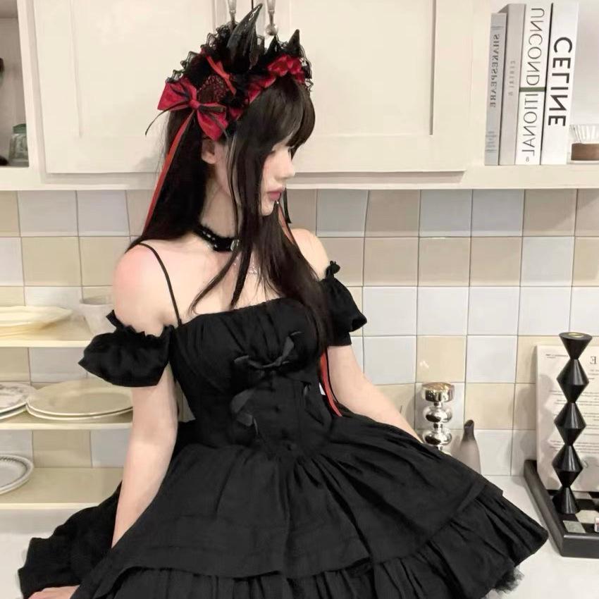 Gothic Lolita Devil Horns Headband - Versatile Halloween Hair Accessory