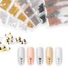 Smíšené 6 Velikost 0,8 mm Micro Nail Nerezová Dekorativní Nail Rose Gold a Silver Příslušenství na nehty