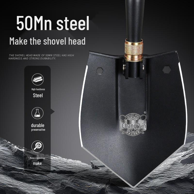 Changlin 181T Multifunctional Manganese Steel Folding Shovel for Camping, Vehicle, and Fishing