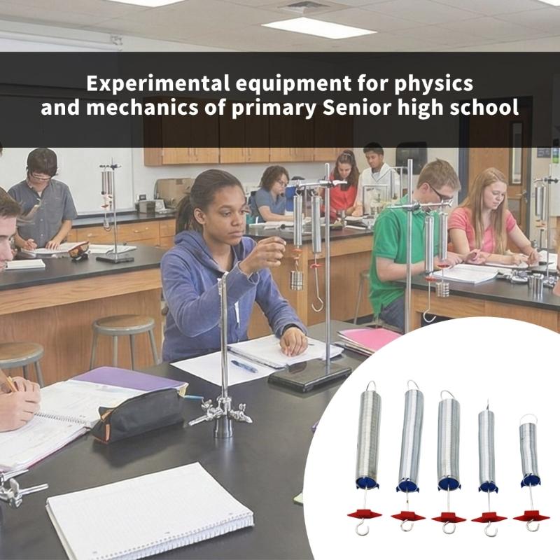 5Pcs Educational Springs for Mechanics Experiments Portable Metal Helical Springs Assorted Size for Environments Science