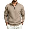 Men's Zip-Up Stand Collar Sweatshirt with Pattern, Loose Fit, Long Sleeve, Casual