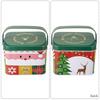 2pcs Christmas Decoration Candy Boxes with Convenient Carry Handle Sweets Storage Solution Handheld Candies Holder