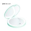 LED Lit Portable Double-Sided Makeup Mirror, 10x Magnification, Folding, with Living Room Fill Light