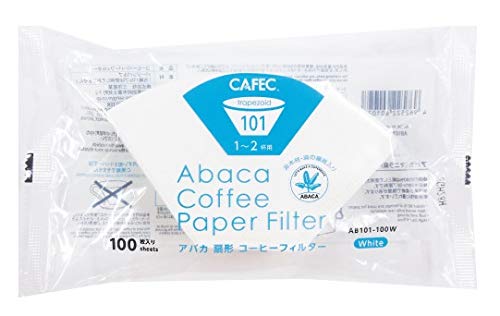 

Sanyo Sangyo Abaca Coffee Filters 101, 1-2 cups, 100 filters per pack, AB101-100W, 4-pack