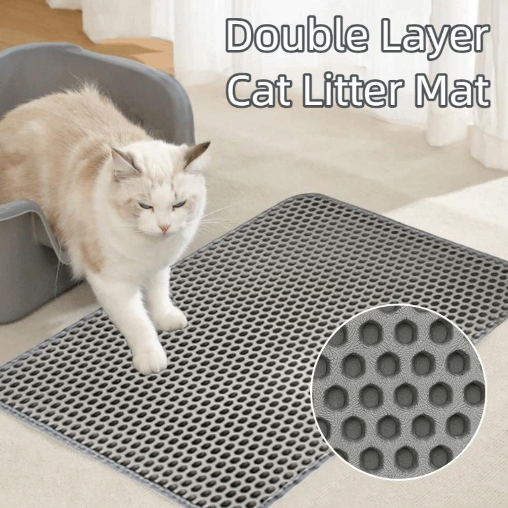 EVA Cat Litter Mat Double Layer Litter Box Filter Pad New Pet Litter Box Pad  Pet Supplies
