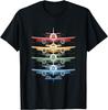 Aviation Airplane Flying Airline Colorful Enthusiast Pilot T-Shirt Unisex Summer Streetwear Tops Mens Clothing Camiseta Hombre