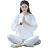 Women's Ethnic-Style Cotton Linen Zen Suit - Perfect for Tea Ceremony, Tai Chi, or Yoga