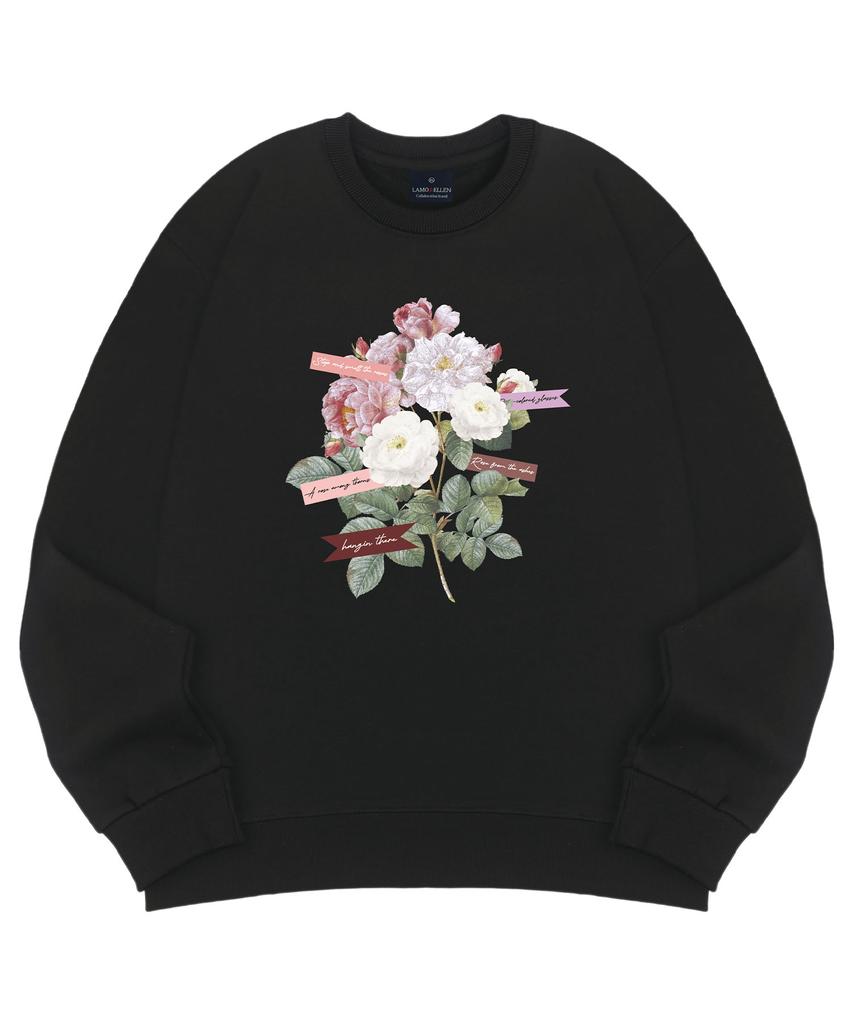 Ellamo Bunch Of Roses Oversized Sweatshirt