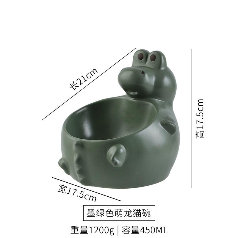Ceramic Fun Creative Cat Bowl Pet Bowl Anti-knock Large Bowl Diameter High-footed Dog Into Kitten Food Basin Water Bowl Pot