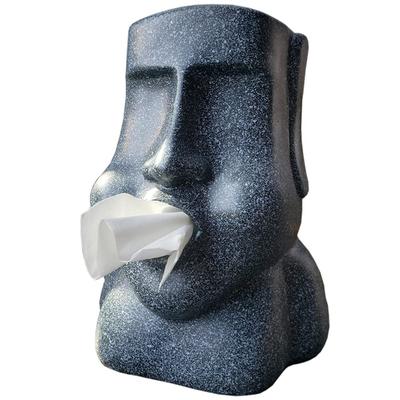 Taschentuchbox Taschentuchständer Moai Taschentuchhalter Interessante Waren Großer Moai Moai-Statue Geburtstagsgeschenk Männer Frauen Lustige Glücksbringer Waren Objekt Fällt auf