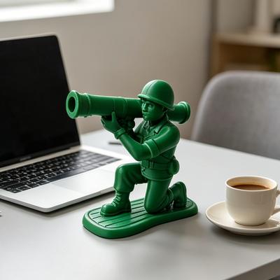 3D Printed Man Pen Holder Kneeling Soldier Grim Reaper Ninja Knight Warrior Statue of Liberty Pencil Stand Home Office Decoration Ornament