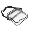 Transparent Messenger Shoulder Bag Clear Tote Bag Purse with Zipper Closure for Outdoor Traveling
