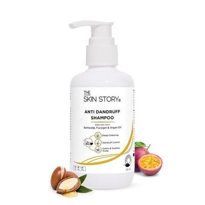 The Skin Story Anti-Dandruff Shampoo with Saniscalp & Argan Oil | 3-in-1 Cleansing, Dandruff Control & Moisturizing| Shampoo for Women & Men (190 ML)