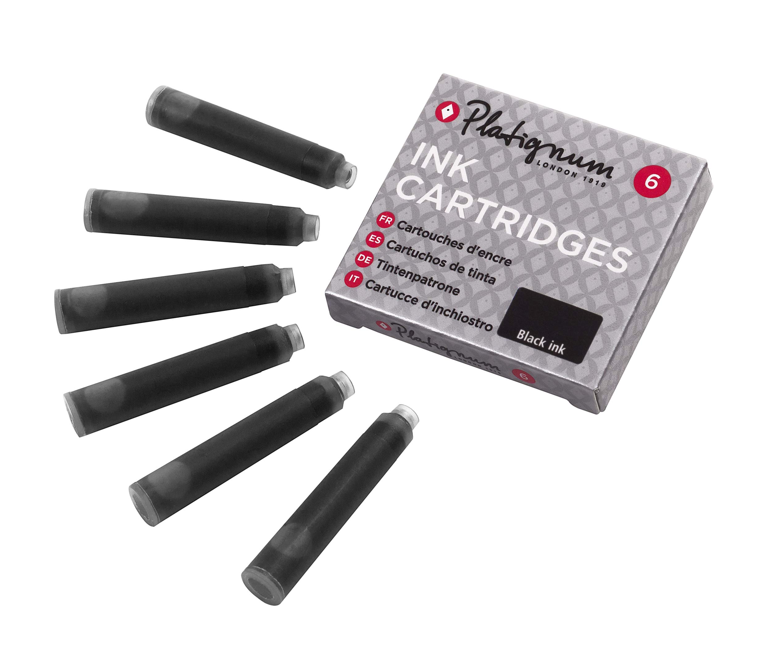 

Чорнильний картридж Platinum Fountain Pen Cartridge Black 50520 [6 Pack] чорний