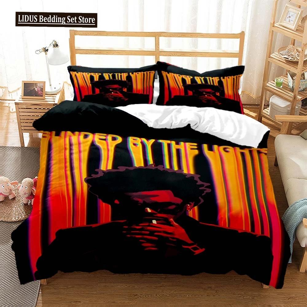 Die Weeknd Mode Popstar 3D Gedruckte Bettwäsche Queen Bettwäsche-Set King-Size Bettwäsche-Set Weiche Bettbezug