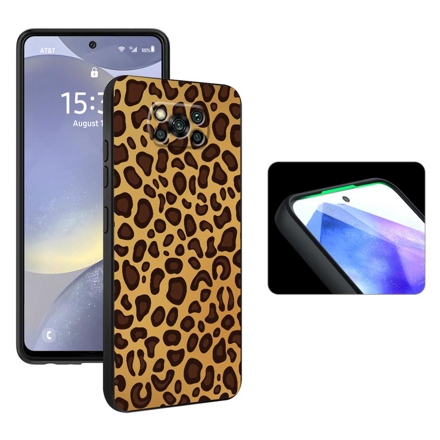 Funda Phone Cover Case for Xiaomi Poco F8 C50 C71 C75 F3 X7 X3 X4 X5 Pro M5 F1 C61 M7 Pro M3 M4 Retro Leopard Print