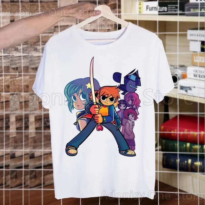 Scott Pilgrim Men's Casual Printing Men's T-shirt High-fashioned Short-sleeved T-shirt Men Shirt T Shirt