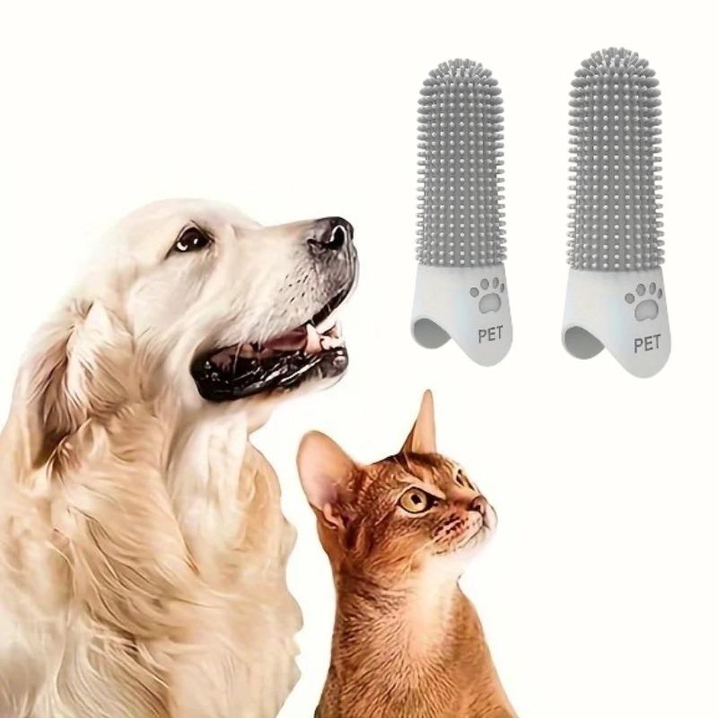 1/3pcs Dog Finger Toothbrush Silicone, Pet Dental Care Tool for Teeth Cleaning, 360 Design for Small & Large Breeds