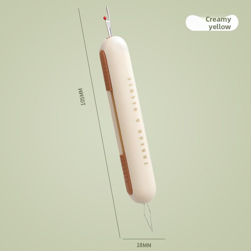 Threading A Needle Doesn't Require Someone To Thread It. A Special Hand Sewing Tool for The Elderly, Scissors, Needle and Thread