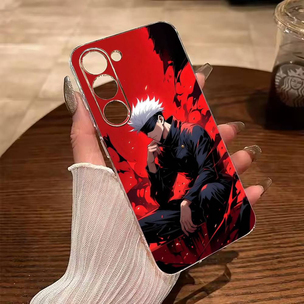 Favorite Anime Characters-S-Satoru G-Gojo Clear Soft Silicone Phone Case for Samsung Galaxy A71, A70, A52, A51, A40, A30