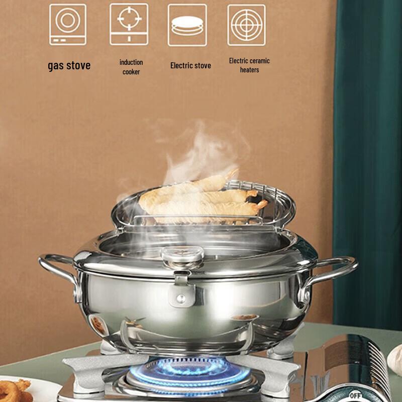 MAXCOOK MCT6945 304 Stainless Steel Deep Fryer with Temperature Control